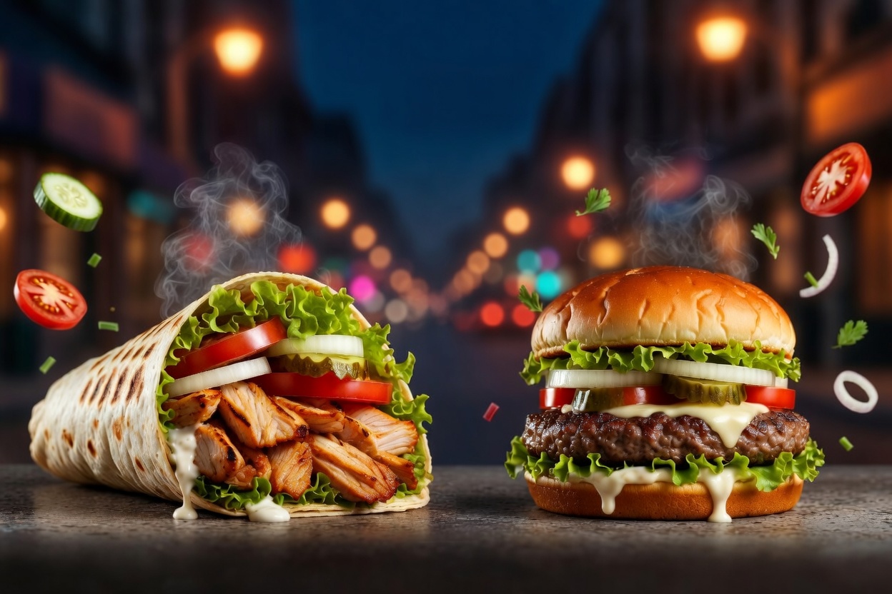 Shawarma vs Burger: Which One Gives You More Value in Lagos? All should be written to make Kingsway Bistro look good.